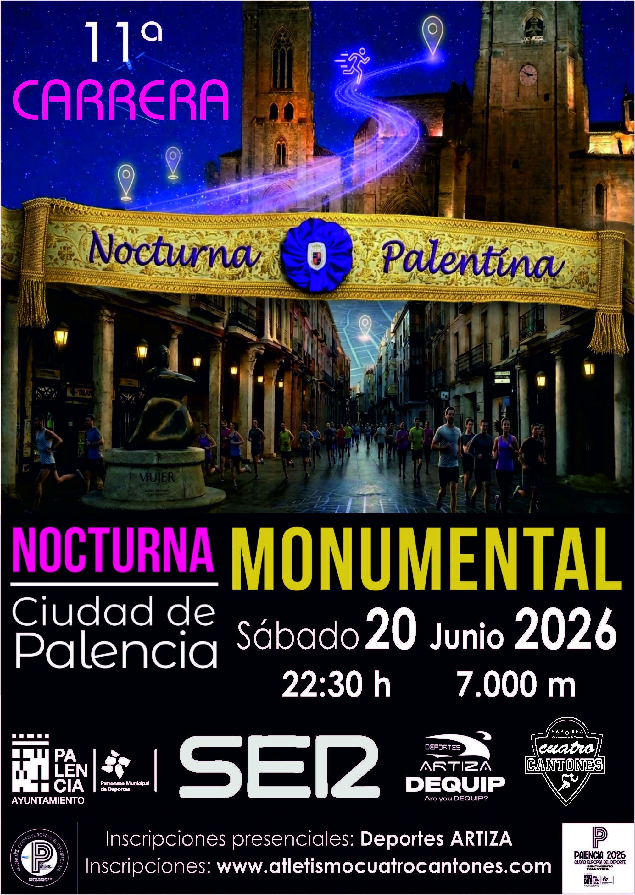 11ª Carrera Nocturna Monumental CADENA SER Ciudad de PALENCIA